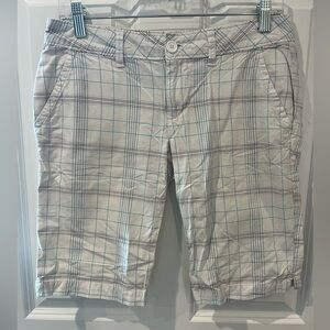 Lilu White Plaid Bermuda Shorts Size 5